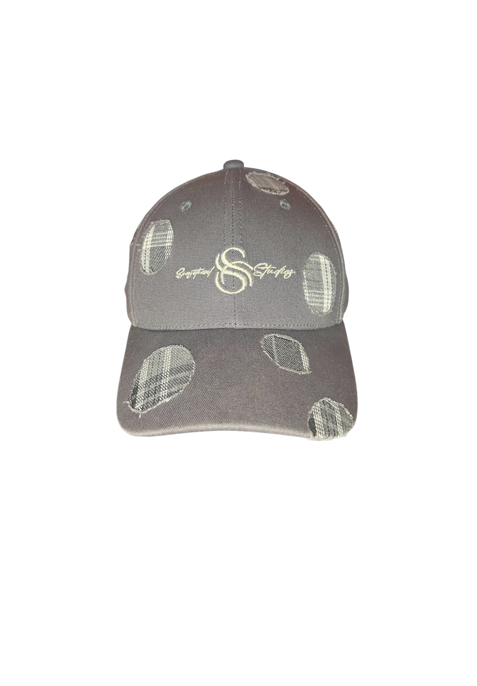 Plaid Circle Patch Hat